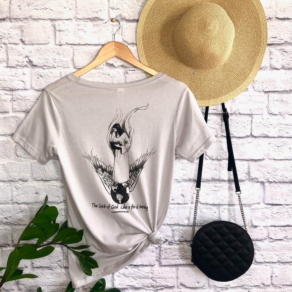 Spirit of God T-Shirt, Religious Shirt, Faith Clothing, Trendy Shirt - Gray